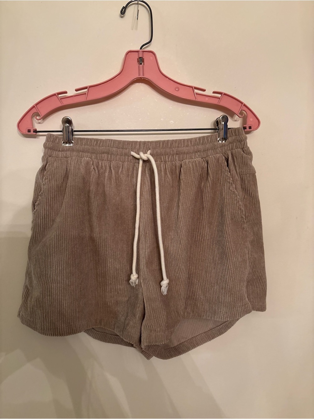 Wishlist Corduroy Drawstring Shorts - Taupe
